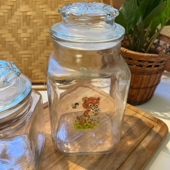 S/2 vintage glass canisters - Picture 9 of 12